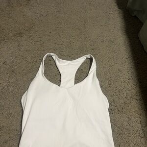 SHEIN White Racerback Tank Top